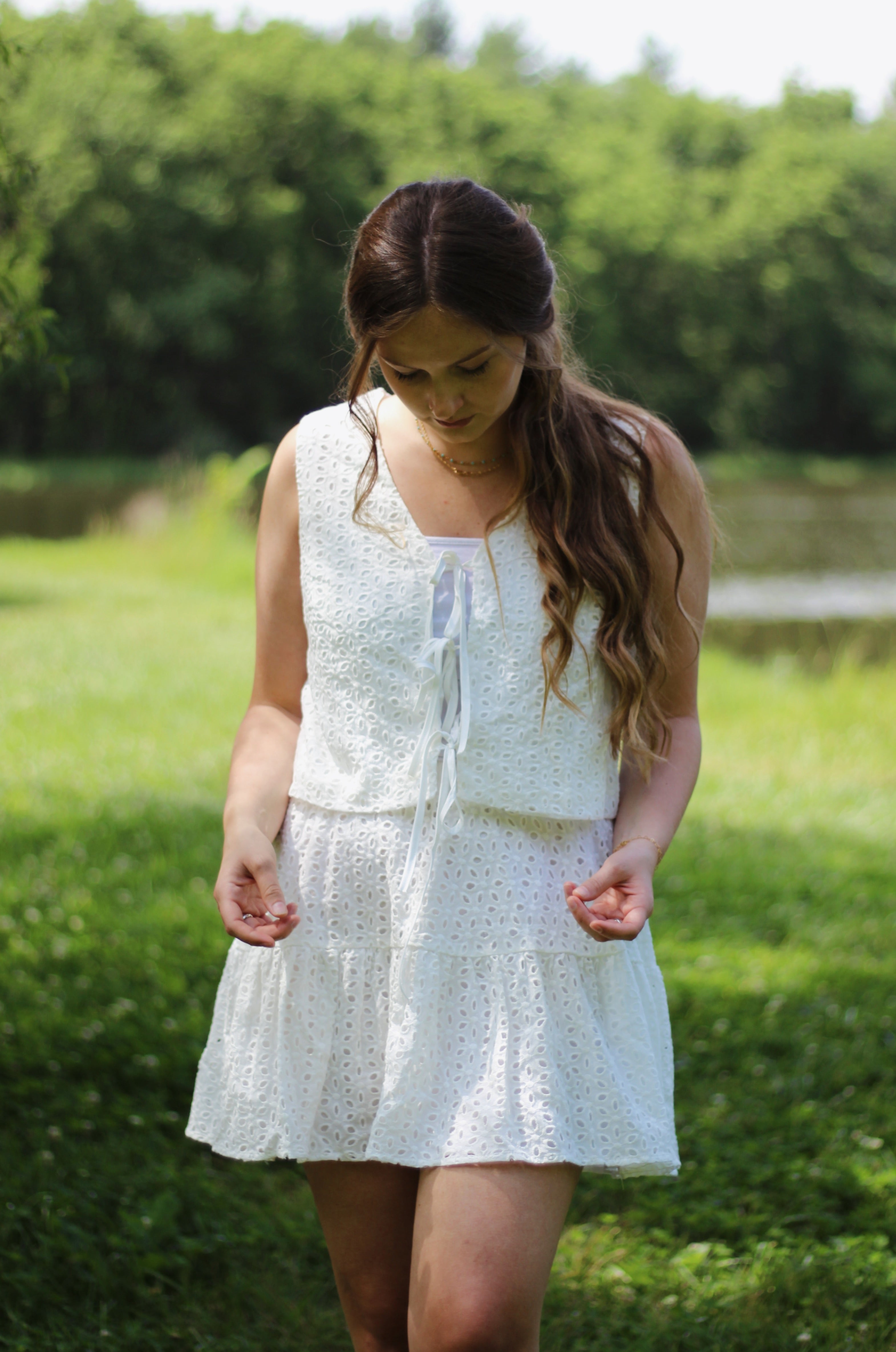 “Stewart” vest and skirt set