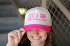 Just A Girl Who Loves Jesus Embroidery Trucker Hat