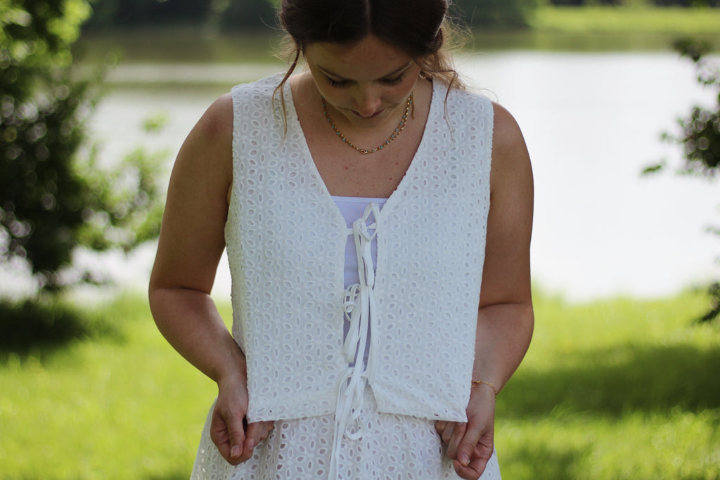 “Stewart” vest and skirt set