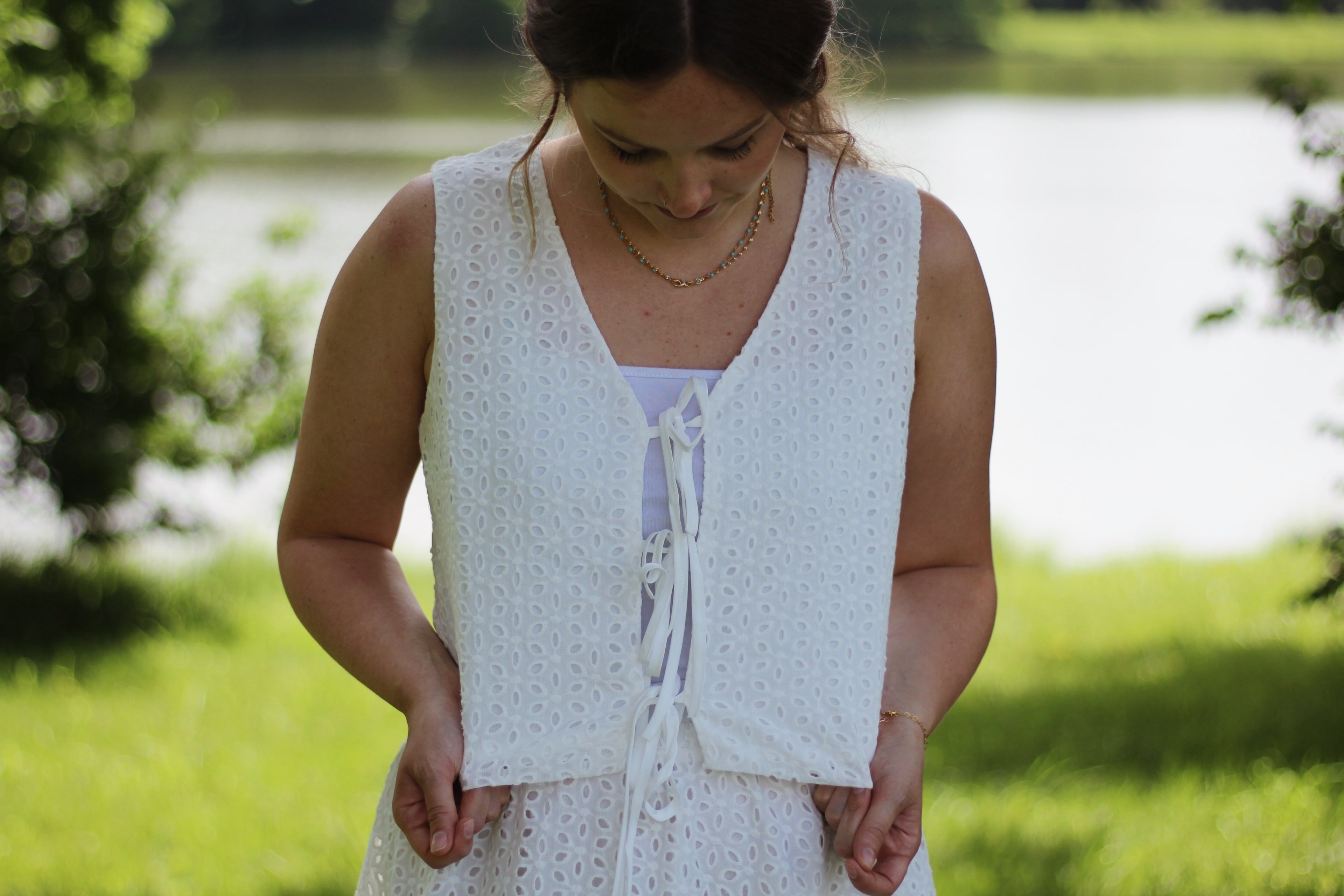 “Stewart” vest and skirt set