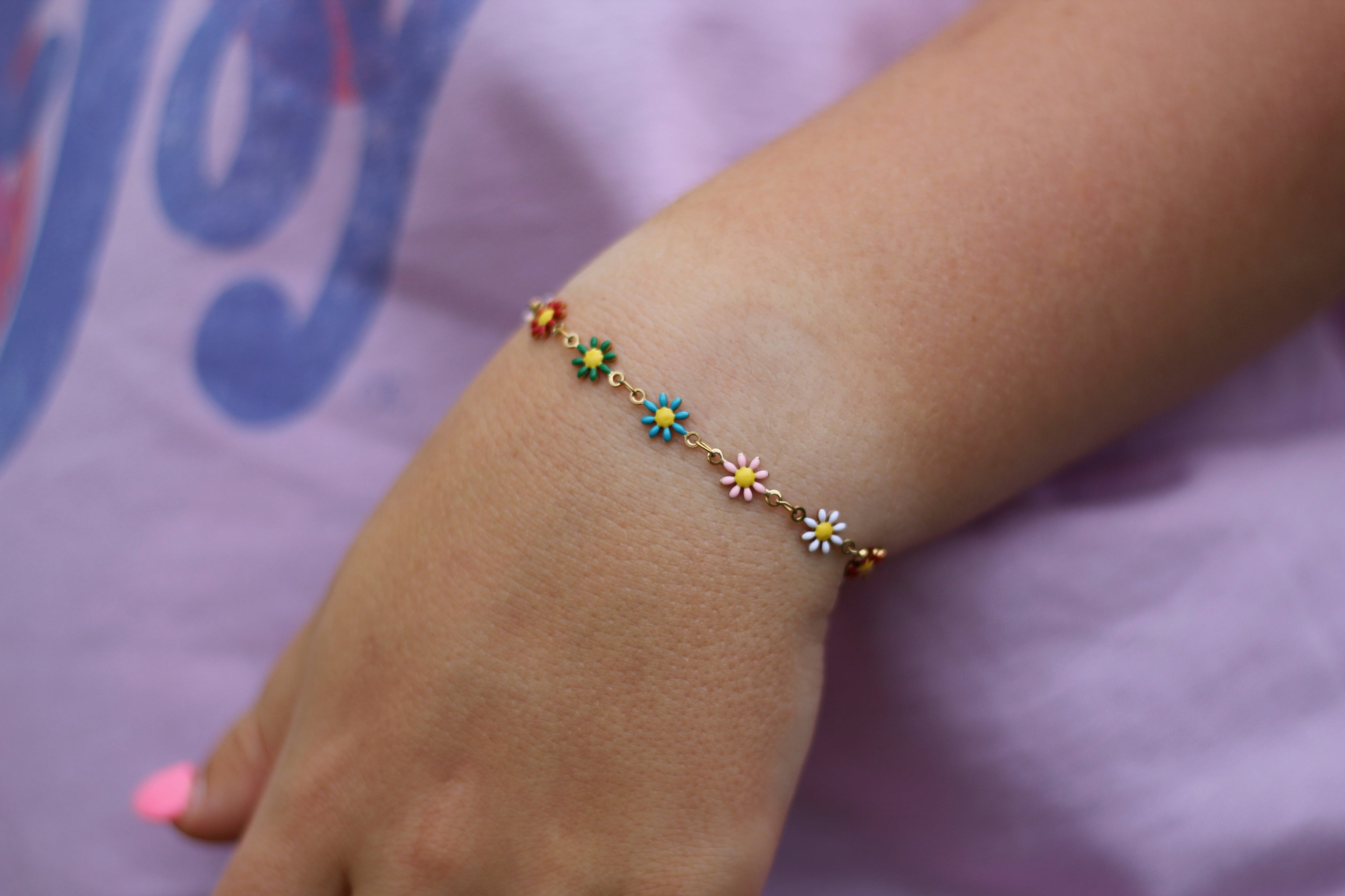 “Consider the Lilly” -Floral Chain Bracelet