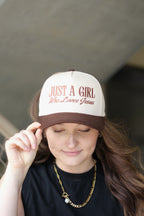 Just A Girl Who Loves Jesus Embroidery Trucker Hat