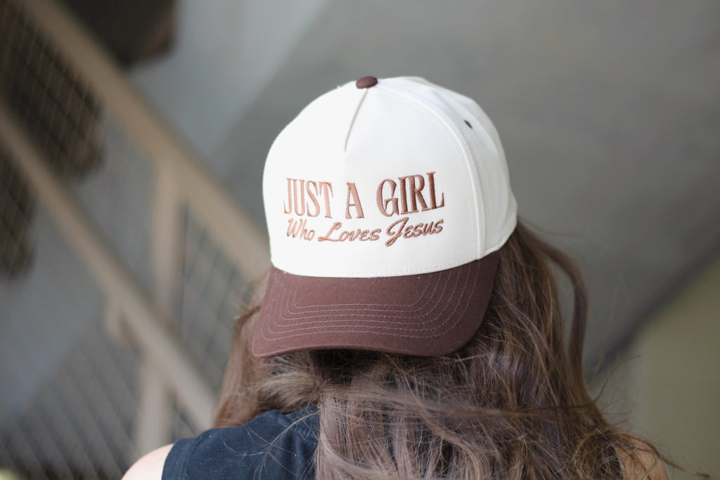 Just A Girl Who Loves Jesus Embroidery Trucker Hat