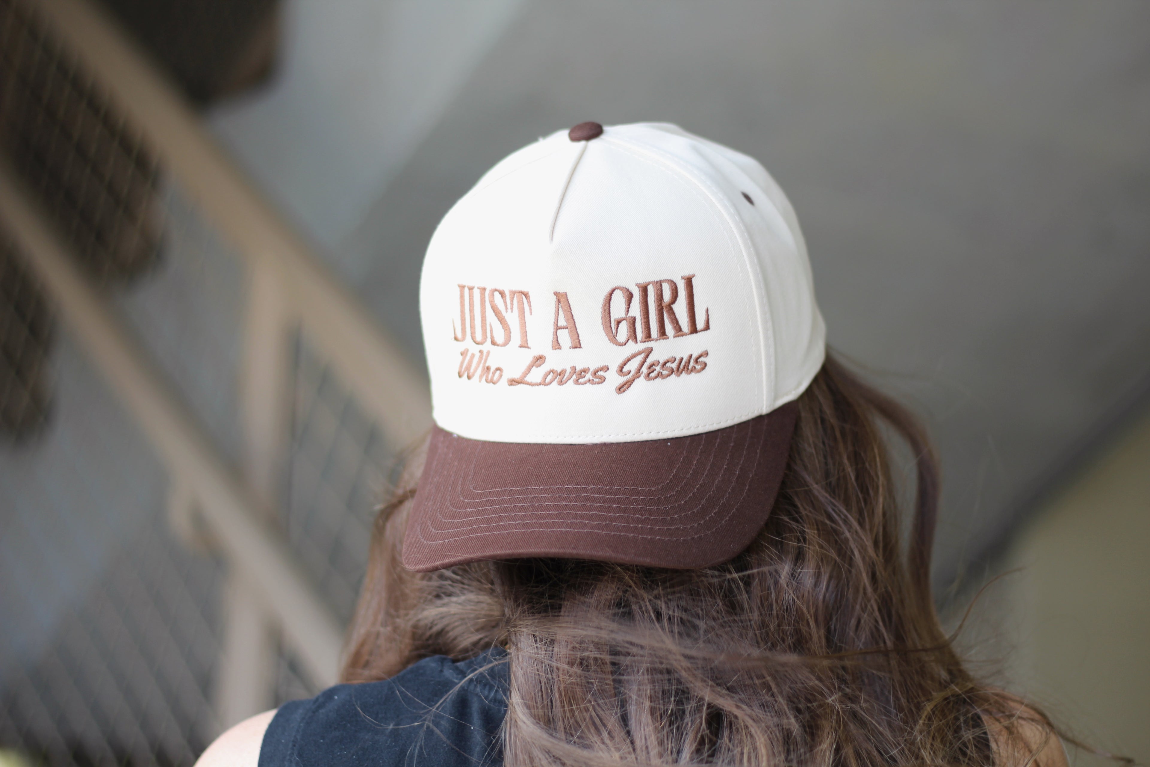 Just A Girl Who Loves Jesus Embroidery Trucker Hat